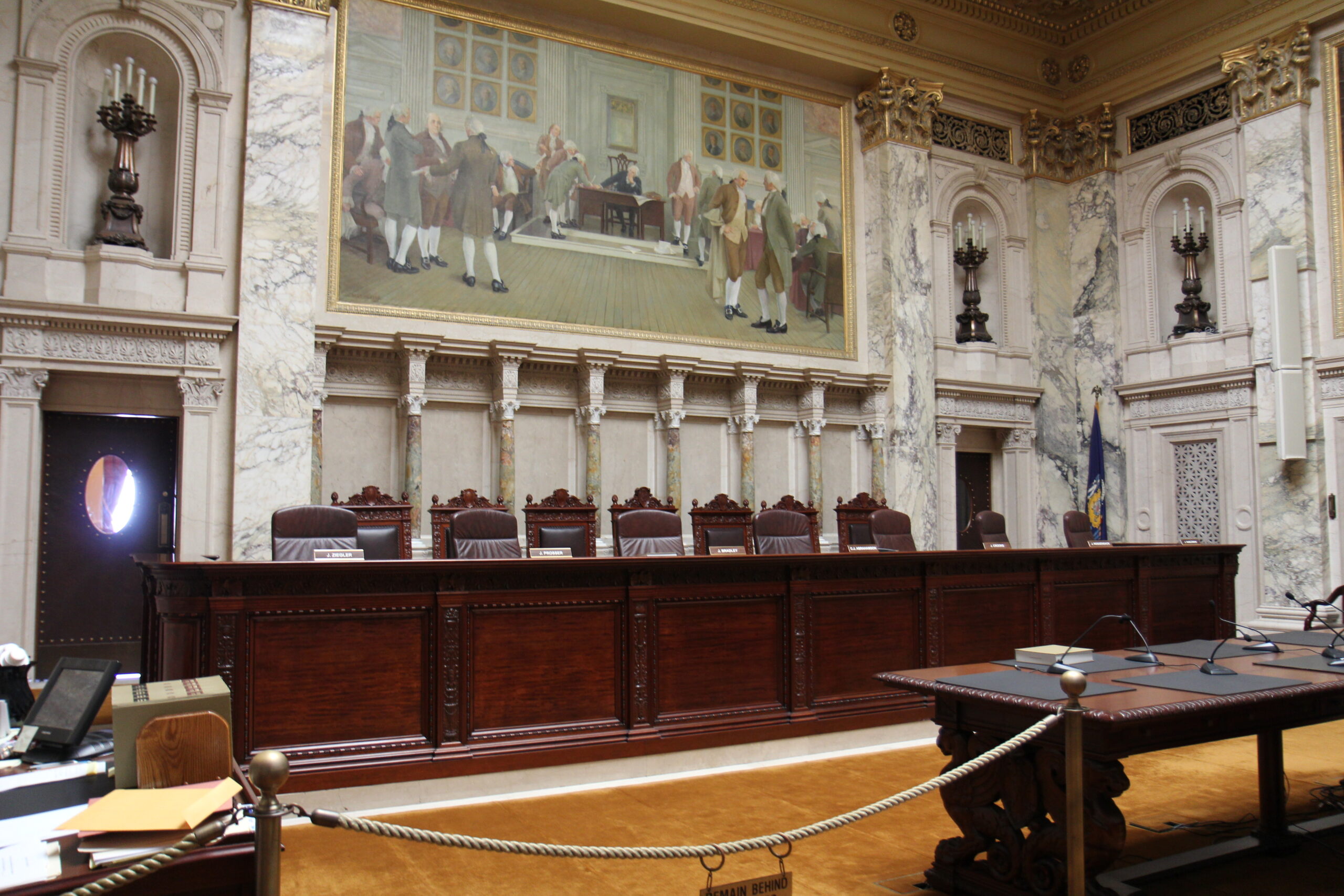 Photo of the inside of Wisconsin's Supreme Court building.